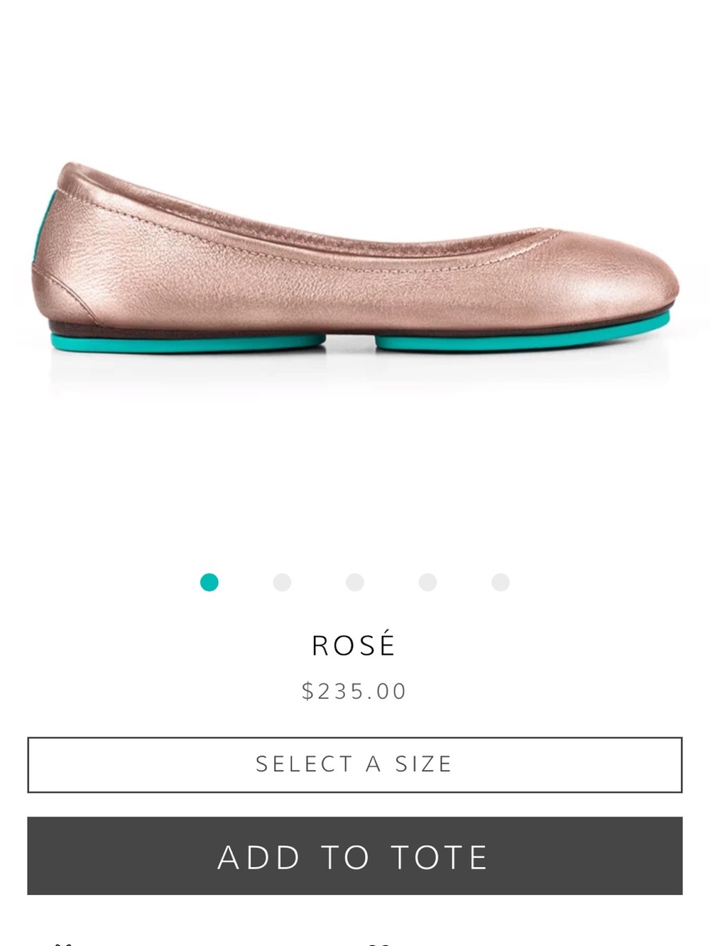 Tieks Metallic Rose Gold Flats
